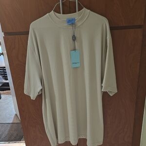 Oversized Men's Crewneck Tee in Beige